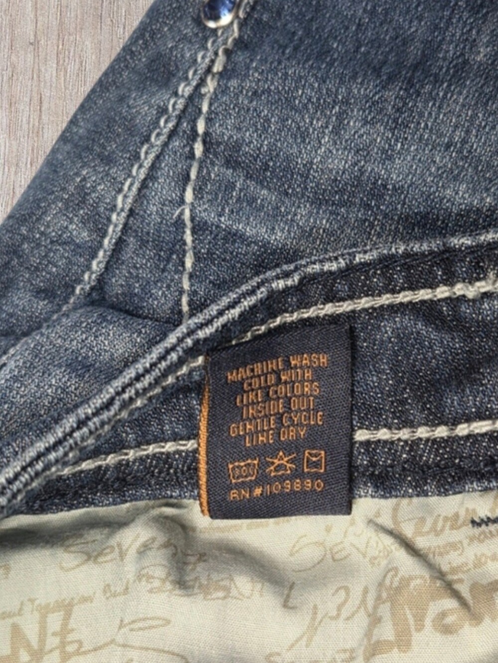 Seven7 Women's Blue Jeans Rhinestone Size 12 Boot Cut Medium Wash - Picture 10 of 14